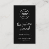 Trinkbeleg | Moderne Black Corporate Event Card Visitenkarte (Vorderseite)