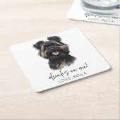 Trinke auf mich! Affenpinscher Dog Wedding Rechteckiger Pappuntersetzer (angewinkelt)
