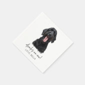 Trinke auf mich! Black Russian Terrier Dog Wedding Serviette (Ecke)
