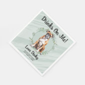 Trinke auf mich! Boxer Dog Pet Wedding Serviette (Ecke)