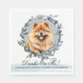 Trinke auf mich! Chow Chow Chow Dog Pet Hochzeit Serviette (Vorderseite)
