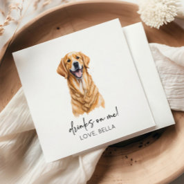 Trinke auf mich! Golden Retriever Hunde Hochzeit Serviette
