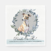 Trinke auf mich! Greyhound Dog Serviette (Vorderseite)