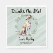 Trinke auf mich! Greyhound Dog Serviette (Vorderseite)