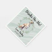 Trinke auf mich! Greyhound Dog Serviette (Ecke)