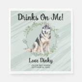 Trinke auf mich! Hochzeitstiefel Serviette (Vorderseite)