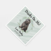 Trinke auf mich! Hochzeitstier von Russian Terrier Serviette (Ecke)