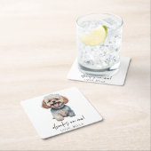 Trinke auf mich! Maltipoo Dog Wedding Rechteckiger Pappuntersetzer (Vor Ort)