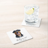 Trinke auf mich! Rottweiler Dog Pet Wedding Rechteckiger Pappuntersetzer (Vor Ort)