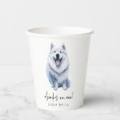 Trinke auf mich! Samoyed Dog Pet Wedding Pappbecher (Vorderseite)