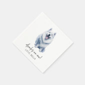 Trinke auf mich! Samoyed Dog Pet Wedding Serviette (Ecke)
