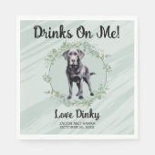 Trinke auf mich! Schwarzes Labyrinth Serviette (Vorderseite)