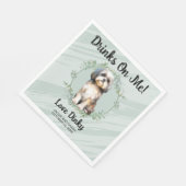 Trinke auf mich! Shih Tzu Dog Hochzeitstier Serviette (Ecke)