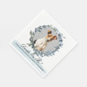 Trinke auf mich! Smooth Fox Terrier Hunde Hochzeit Serviette (Ecke)