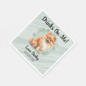 Trinke auf mich! Spitz Hochzeitstier Serviette (Ecke)