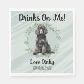 Trinke auf mich! Standard Poodle Dog Hochzeitstipp Serviette (Vorderseite)