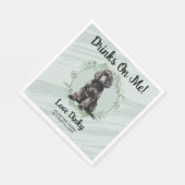 Trinke auf mich! Standard Poodle Dog Hochzeitstipp Serviette (Ecke)