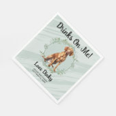 Trinke auf mich! Vizsla Hund Serviette (Ecke)