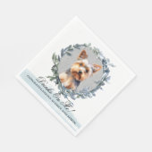 Trinke auf mich! Yorkshire Terrier Dog Hochzeitsti Serviette (Ecke)