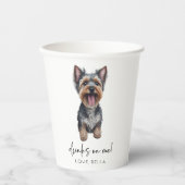 Trinke auf mich! Yorkshire Terrier Yorkie Dog Wedd Pappbecher (Vorderseite)