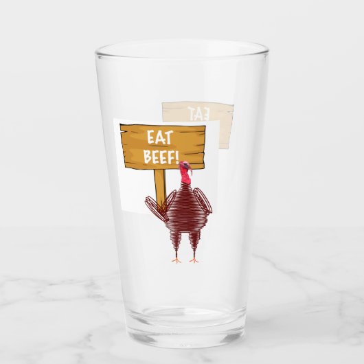 Trinke Beef Glas Tasse (Vorderseite)