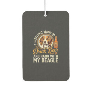 Trinke Bier Beagle Hund Craft Ale Flasche Hopfen Autolufterfrischer