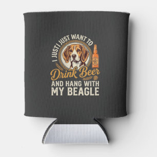 Trinke Bier Beagle Hund Craft Ale Flasche Hopfen Dosenkühler