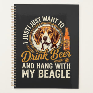 Trinke Bier Beagle Hund Craft Ale Flasche Hopfen Planer