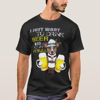 Trinke Bier und streichle meinen Pitbull New T-Shirt
