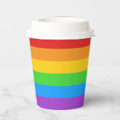 Trinke den Regenbogen Pappbecher (Rückseite)