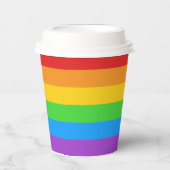 Trinke den Regenbogen Pappbecher (Vorderseite)