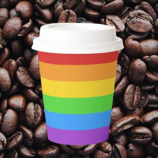 Trinke den Regenbogen Pappbecher