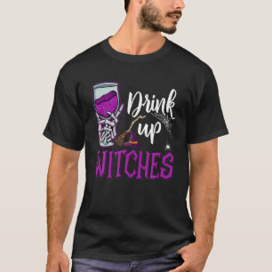 Trinke Hexenwein Liebhaber Trinken Halloween T-Shirt