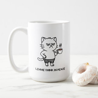 Trinke in Frieden Introvertierter Kaffee Grumpy Ca Kaffeetasse