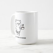 Trinke in Frieden Introvertierter Kaffee Grumpy Ca Kaffeetasse (Vorderseite Links)