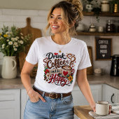 Trinke Kaffee und sei glücklich Tri-Blend Shirt