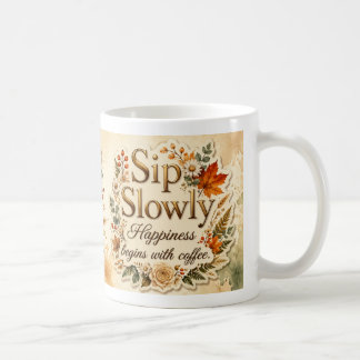 Trinke Langsam Botanischer Kaffeebecher Kaffeetasse