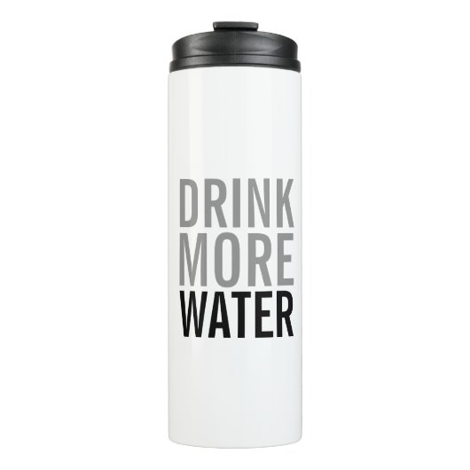 Trinke mehr Wasser | Einfach Minimalistisch Thermosbecher (Vorderseite)
