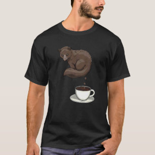 Trinke Meine Kacke Frauen Kaffee Katze Kopi Luwak T-Shirt