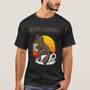 Trinke meine Scheiße Frauen Kaffee Katze Kopi Luwa T-Shirt