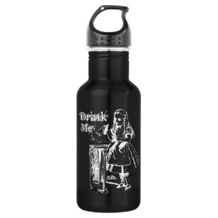Trinke mich Alice im Wunderland Vintage-Illustrati Edelstahlflasche