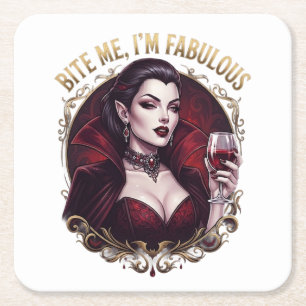 Trinke mich, ich bin ein fantastischer Vampir-Goth Rechteckiger Pappuntersetzer