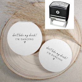 Trinke nicht meinen Drink Hochzeitsuntersetzer Permastempel