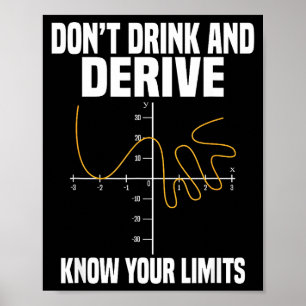Trinke nicht und leite ab und kenne deine Grenzen Poster