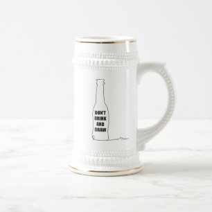 Trinke nicht und zeichne bierglas