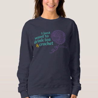 Trinke Tee & Häkeln Oma Core Damen Sweatshirt