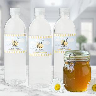 Trinke und sieh unser süßes Babee-Wasserflaschenet Wasserflaschenetikett
