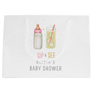 Trinke und sieh, Willkommen Baby Mädchen, Neue Bab Große Geschenktüte