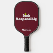 Trinke Verantwortungsvoll Name Ruby Rot Pickleball Schläger (Vorderseite)