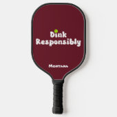 Trinke Verantwortungsvoll Name Ruby Rot Pickleball Schläger (Rückseite)
